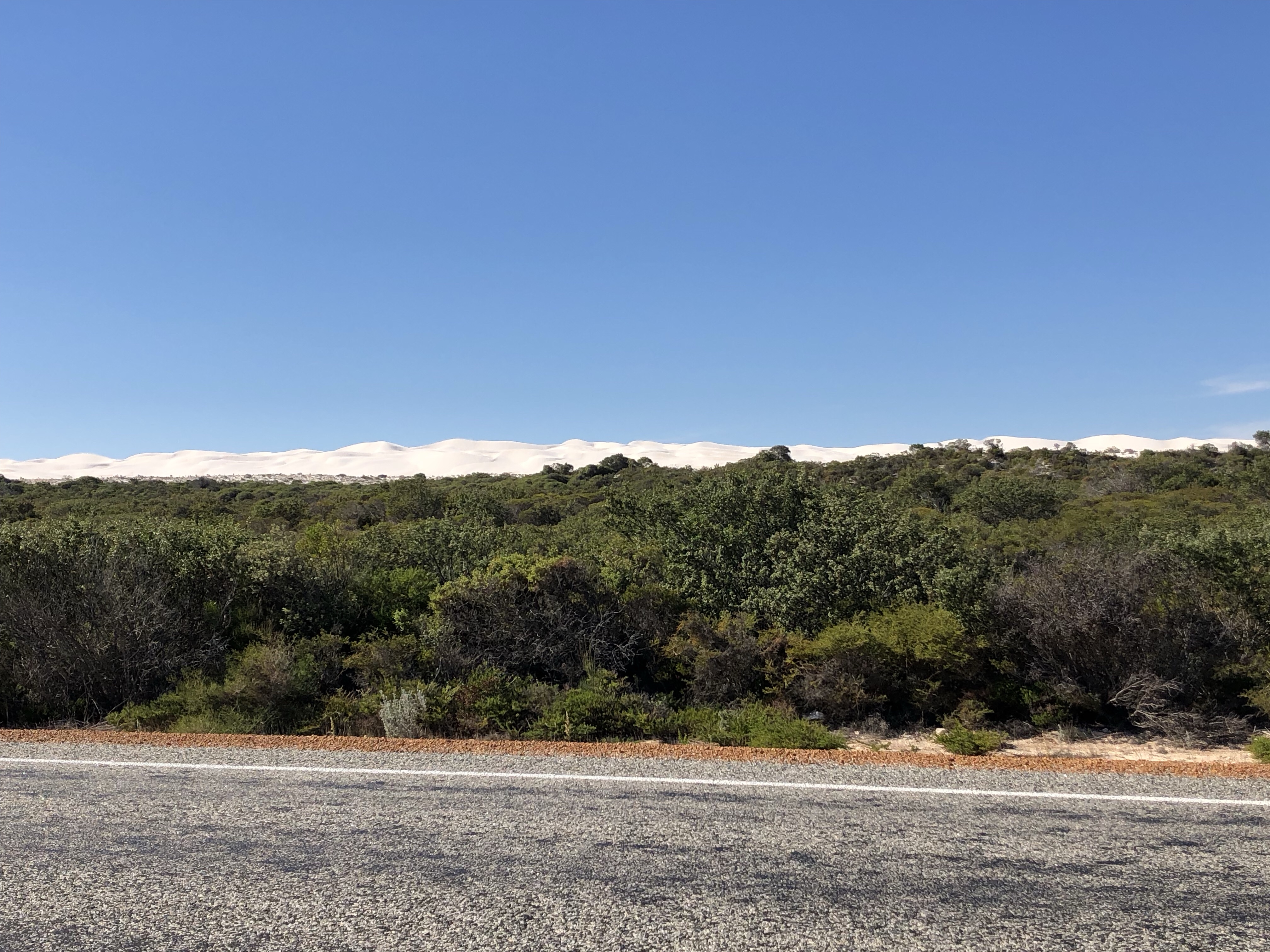 The pure white sand can be seen in this image